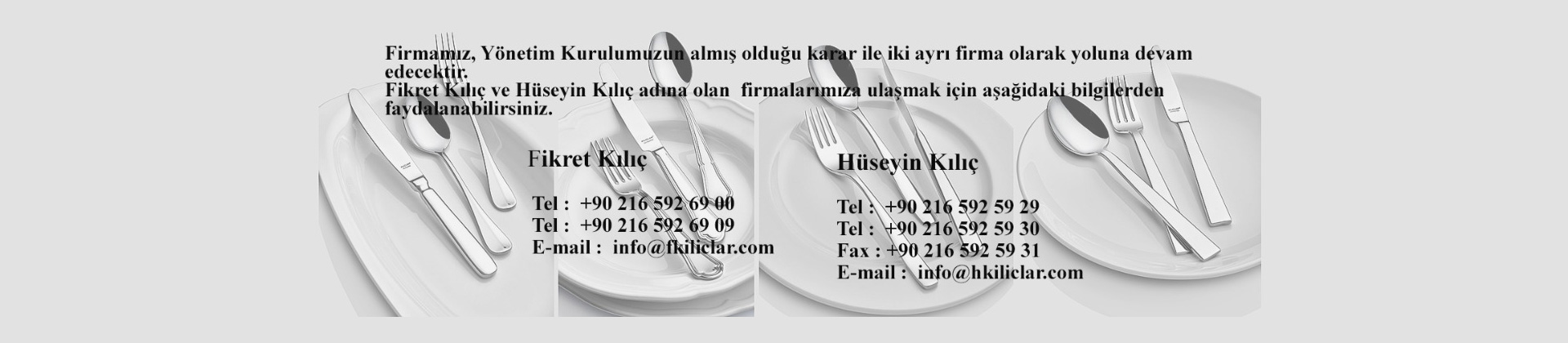 Kiliclar Çatal Kaşık Bıçak  Banner1